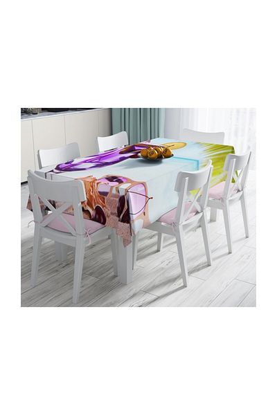Realhomes Față de masă imprimată digital cu design special de vară-140x260 Cm