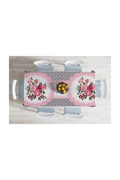 Realhomes Față de masă cu imprimare digitală cu design special, rezistentă la pete-140x220 cm