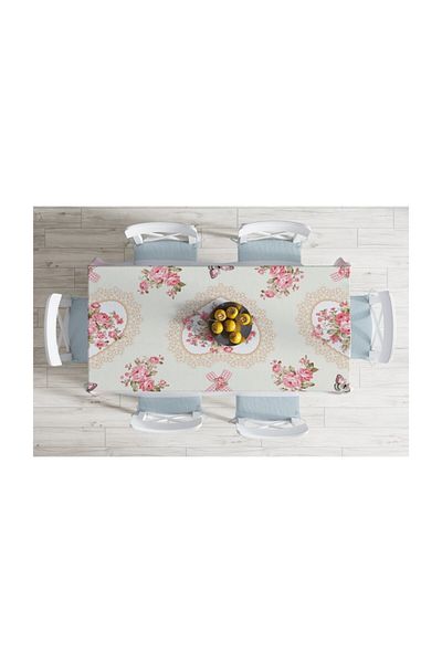 Realhomes Față de masă cu imprimare digitală cu design special, rezistentă la pete - 140 X 180 Cm