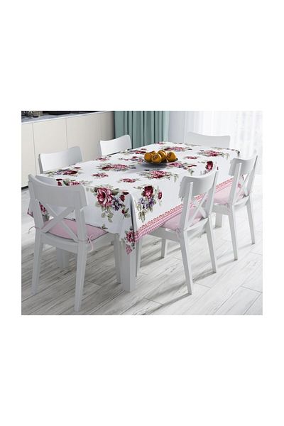 Realhomes Față de masă rezistentă la pete cu imprimare digitală cu design special - 140 X 180 cm