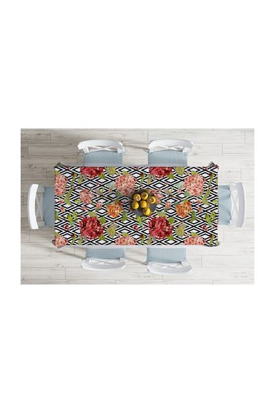 Realhomes Față de masă cu imprimare digitală cu design special, rezistentă la pete-120x140 cm