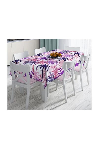 Realhomes Pudră Culori Ananas Față de masă cu model special, rezistentă la pete - 140 X 180 Cm