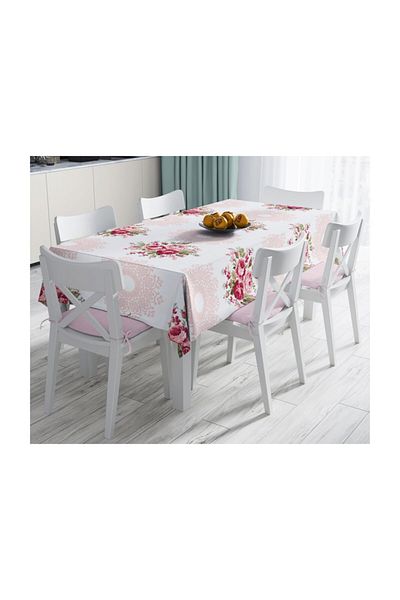 Realhomes Față de masă rezistentă la pete cu imprimare digitală cu design special - 140 X 180 cm