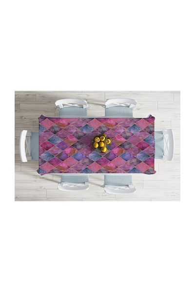 Realhomes Față de masă decorativă rezistentă la pete, culori geometrice, design modern - 140 X 180 cm