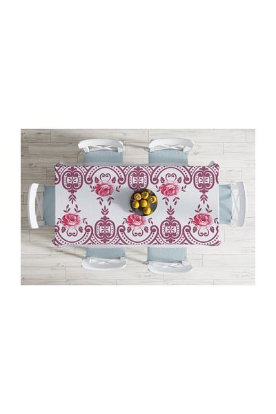 Realhomes Față de masă cu imprimare digitală cu design special, rezistentă la pete - 140 X 180 Cm