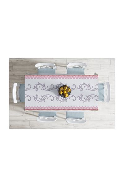 Realhomes Față de masă rezistentă la pete cu imprimare digitală cu design special - 140 X 180 cm