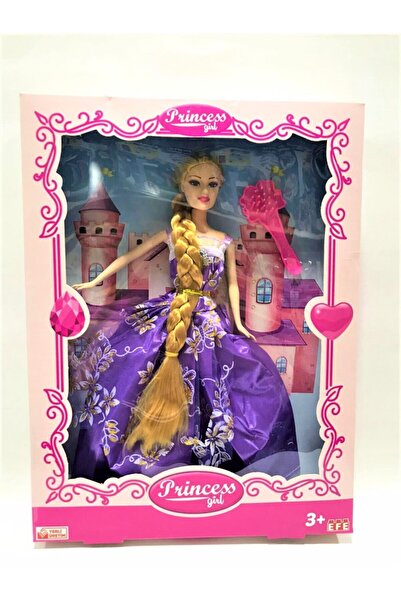YEŞİL ELMA HEDİYELİK Rapunzel Uzun Saçlı Bebek