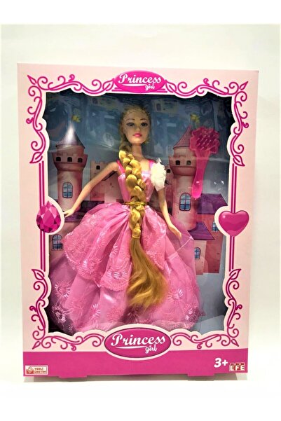 YEŞİL ELMA HEDİYELİK Rapunzel Uzun Saçlı Bebek