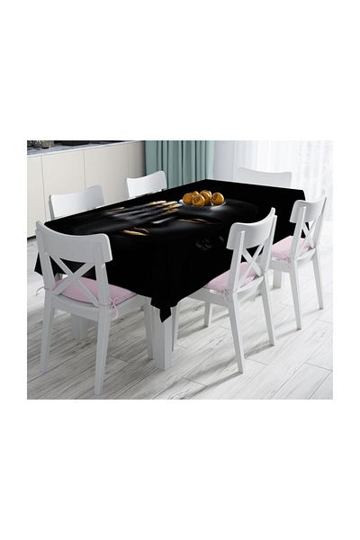 Realhomes Față de masă rezistentă la pete cu imprimare digitală cu design special - 140 X 180 cm
