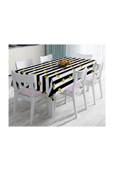 Realhomes Față de masă cu design special imprimată digitală rezistentă la pete-140x260 cm