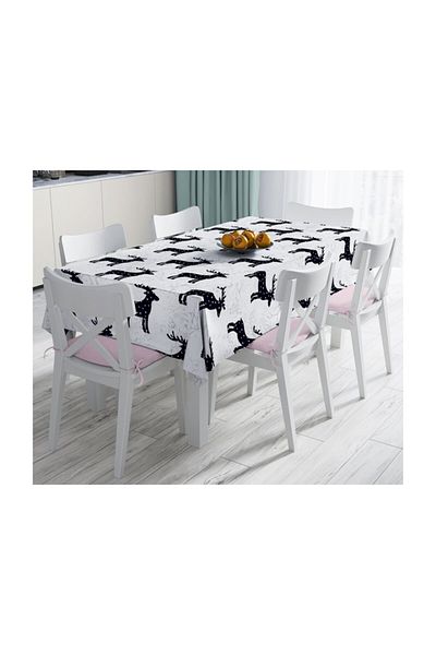 Realhomes Christmas Special Design Digital Printed Tablecloth-140x220 cm