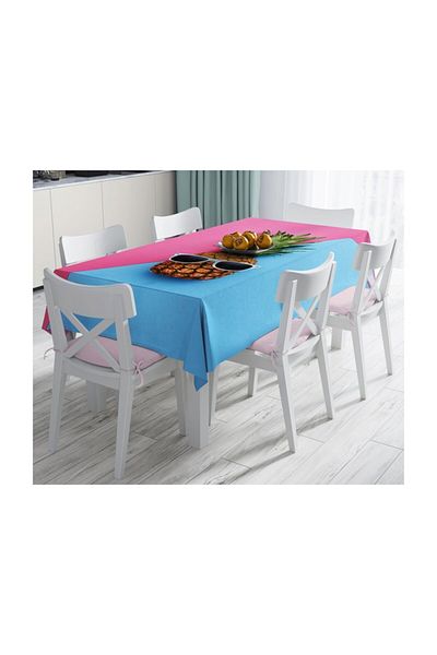 Realhomes Fata de masa Moderna cu Motiv Ananas Roz Albastru-140x220 cm