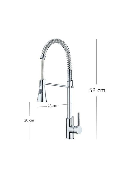 HMS Double Function Spiral Industrial Kitchen Sink Faucet