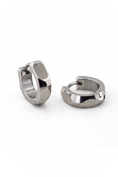 Solfera Silver Colored Square Hoop Earrings - E230