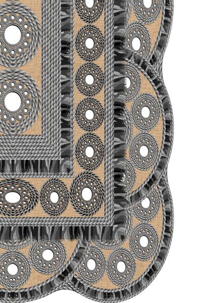 Alanur Home Alanur Hyacinth Laser Cut 2 Piece Bathroom Set St 210177 Gr