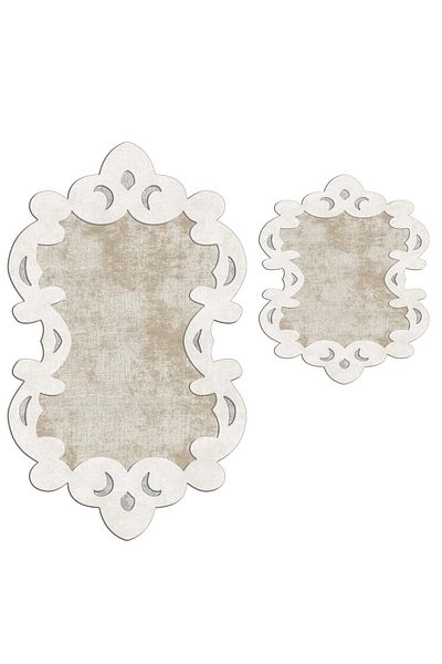 Alanur Home Σετ μπάνιου 2 τεμαχίων Papatya Laser Cut St210fg416kr