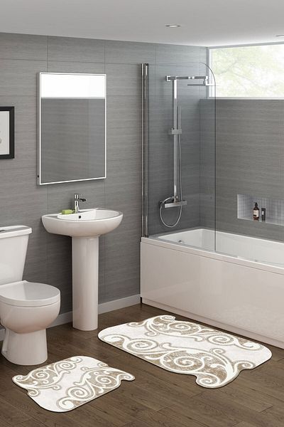 Alanur Home Set de baie 2 piese frezie tăiat cu laser St210fg414kr