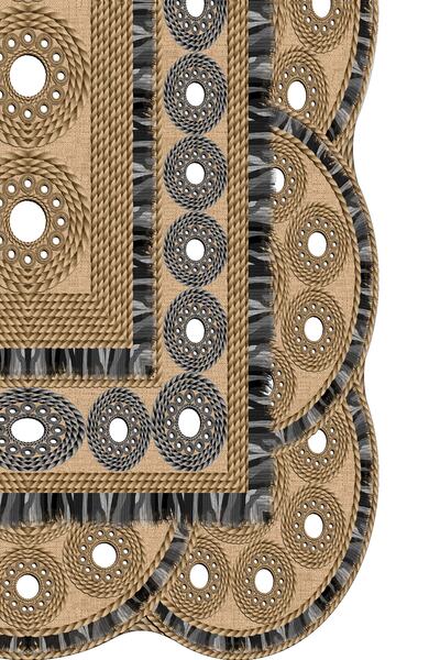 Alanur Home Alanur Hyacinth Laser Cut 2 Piece Bathroom Set St210175ka