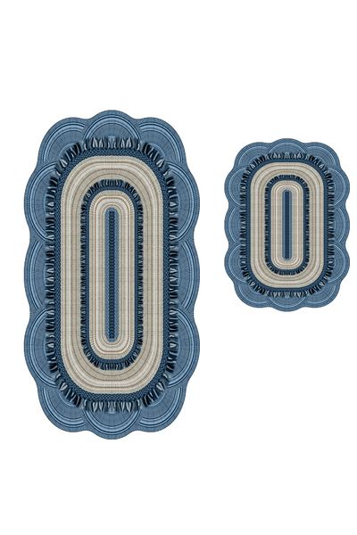 Alanur Home Σετ μπάνιου Alanur Lilyum Laser Cut 2 τεμαχίων St 210165 mv