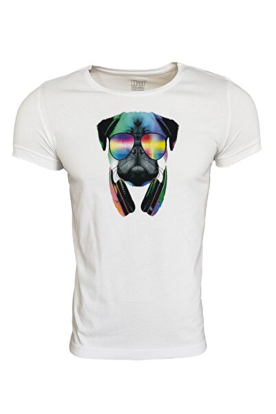 Raf Coll Унісекс біла футболка з принтом