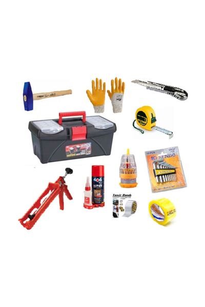 Genel Markalar 50 Parça Hobi Seti Anahtar Takımı Alyan Takım Çantası Tornavid...