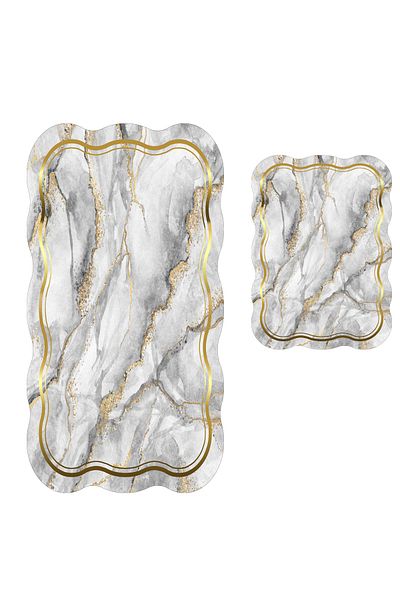Alanur Home Set de baie din 2 piese Alanur Çiğdem tăiat cu laser St 210189 gr