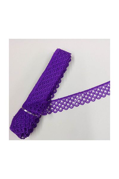 Gelincimherşey Lace Guipure for Purple Dowry Ornament