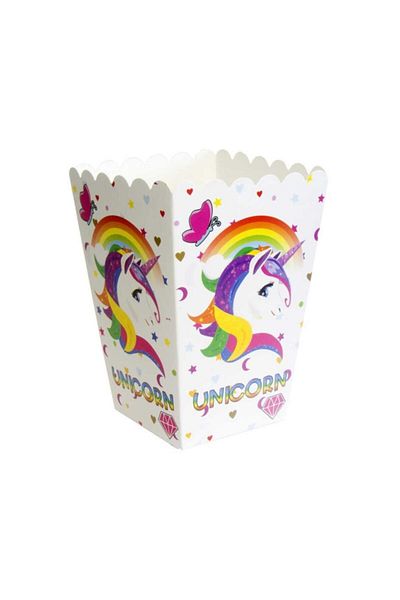 Parti Furyası Unicorn Themed Popcorn and Corn Box