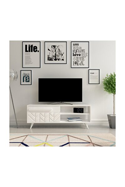 BMdekor Tv Ünitesi Italya Beyaz 120 Cm