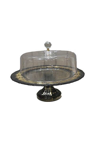 La Monde Mnd Versace Kapaklı Kek Fanusu Ayaklı 21+33 cm