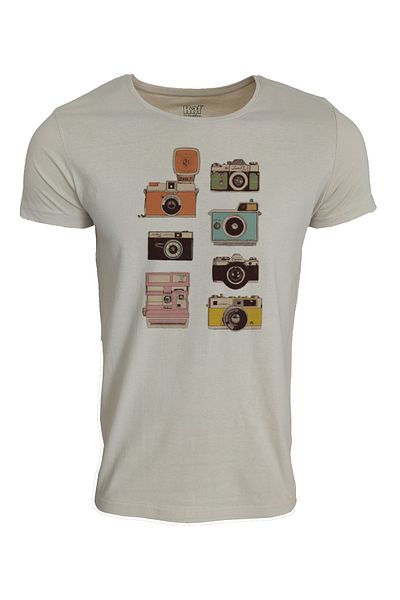 Raf Coll Μπλουζάκι Unisex με στάμπα Stone Color