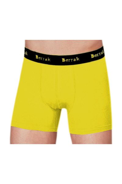 Berrak Ανδρικό κίτρινο 6 πακέτο Lycra Modal FlexibleBoxer ELF568BER4476CCM6