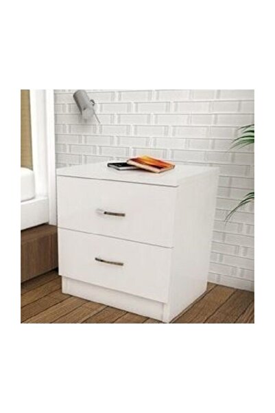 BMdekor Komodin Sine 2 Çekmece Beyaz