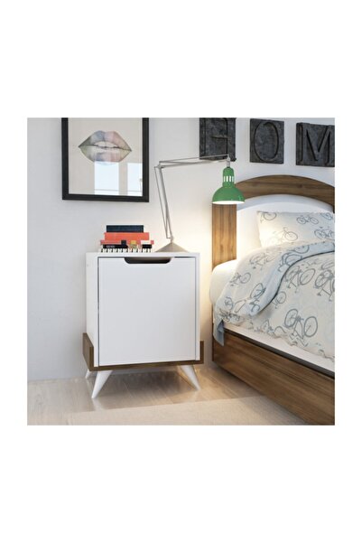 BMdekor Komodin Montana Beyaz Ceviz