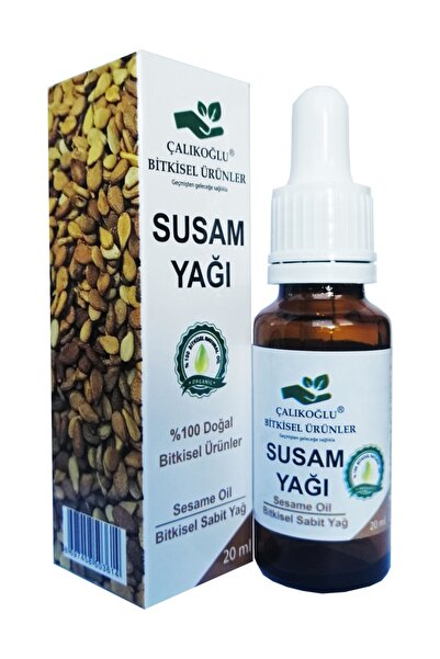 Çalıkoğlu Bitkisel Ürünler 20 مل زيت سمسم نقي 100% - معصور على البارد