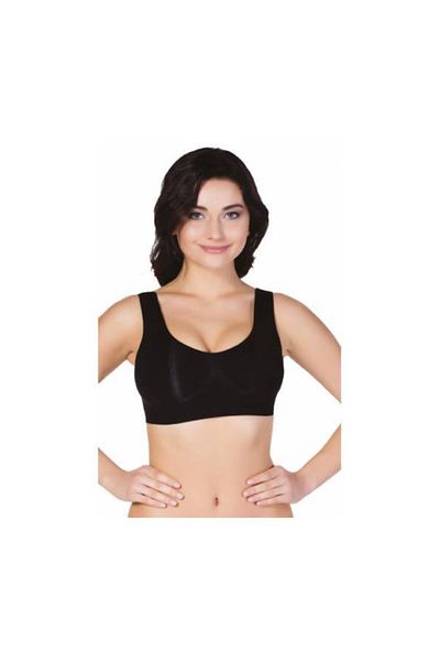 Yeni İnci Women's Black Thick Strap Covered Seamless Bustier