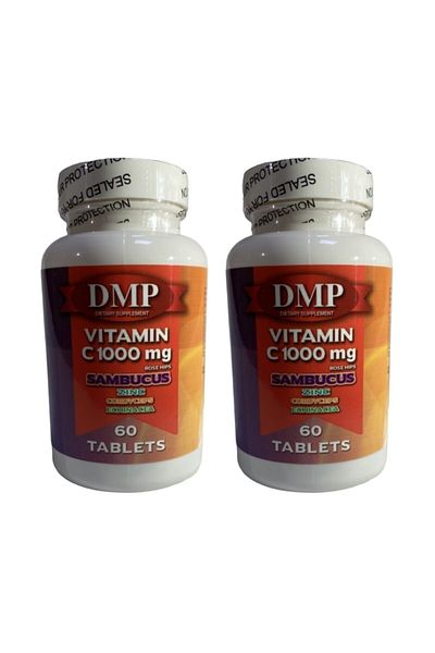DMP Vitamin C 1000 Mg Zinc Black Purple Cordyceps Echinacea 60 Tablets Vitamin C 2 Pieces
