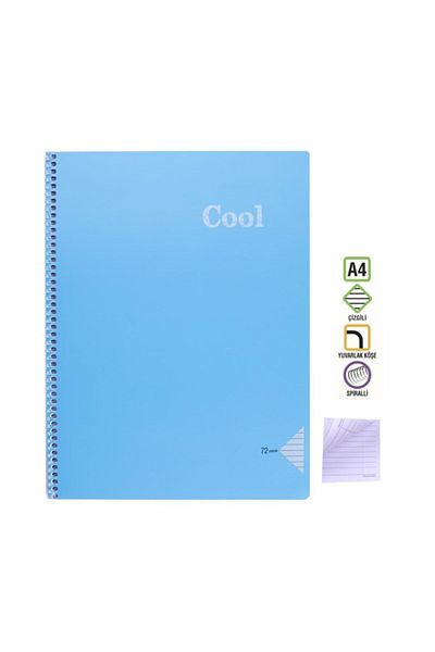 KESKİN COLOR Caiet Sharp A4 72 Yp. Spr în dungi. pp. Kpk. Turcoaz rece