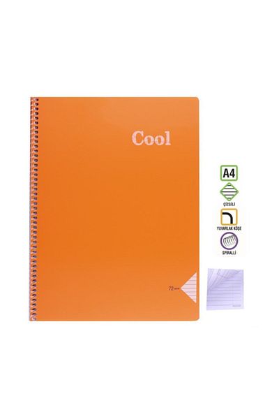 KESKİN COLOR Caiet Sharp A4 72 Yp. Spr în dungi. pp. Kpk. Cool Orange