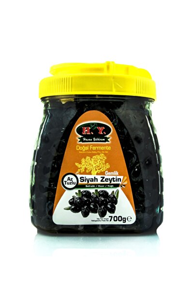 Hakan Yıldırım H.y. Muratoba Köyü Zeytinleri Sofralık Az Tuzlu Siyah Zeytin ( Gemlik)(321-380)(700 Gr.)(pet)
