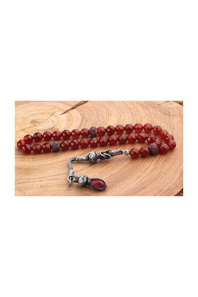 Tesbihsepetim Silver Kazaziyeli Agate Crystal Rosary