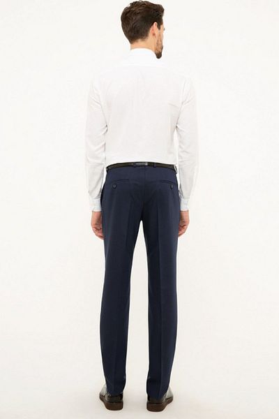 Bilgiçler Παντούτο από ύφασμα Classic Cut Navy Blue