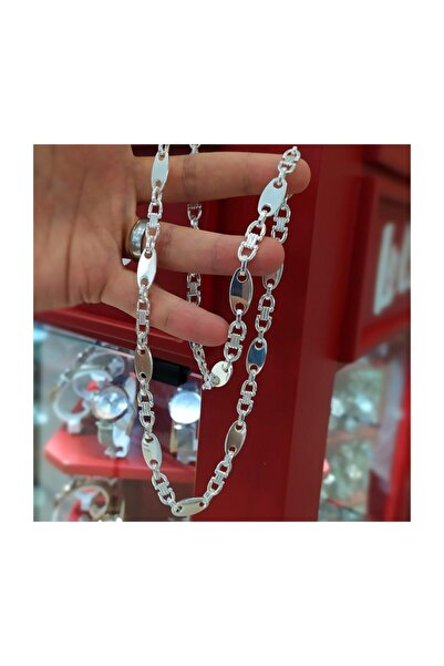 Erer Gümüş Gümüş Kalın Valter Model Erkek Zinciri