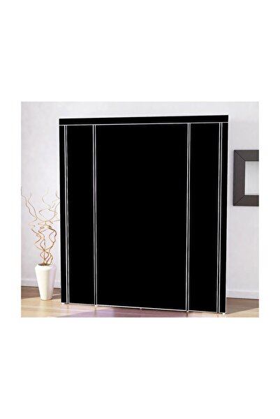 KalyonHome Lüks Çelik Profilli Çok Raflı Bez Dolap Kumaş Gardırop