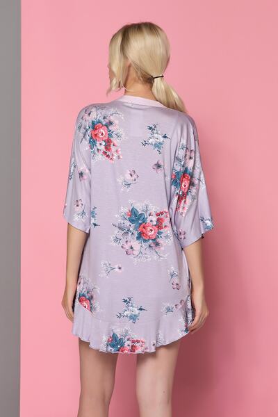 Sevim Kadın Çok Renkli Baskılı 3 Lü Şort Takım