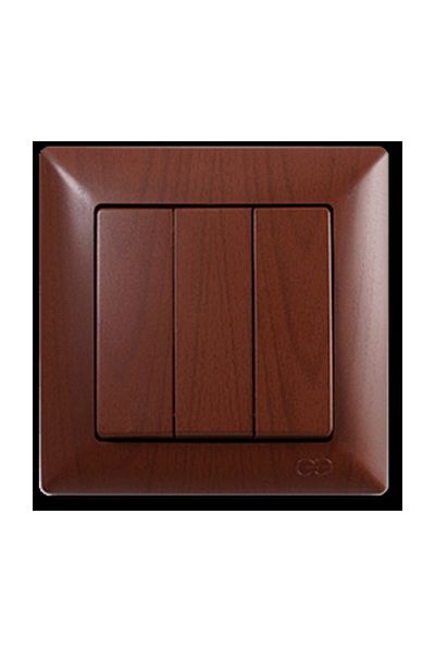 Günsan سلسلة مفاتيح Günsan Amazon Walnut مكونة من 3 قطع
