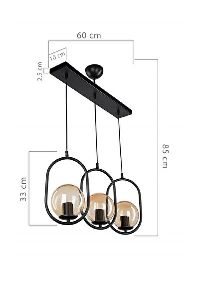 Modelight Narissa 3’Lü Sıralı Avize
