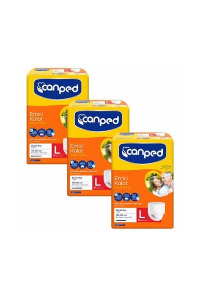 Canped Absorbent Panties Patient Diaper Large 3x30 Pieces