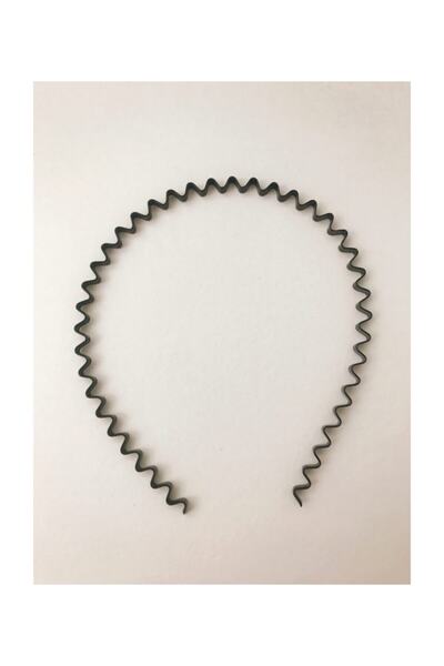 yenices Men's Black Zigzag Metal Crown