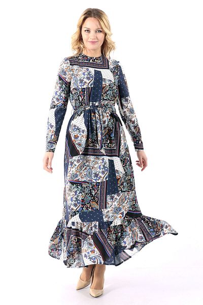Moda Tuğram Rochie lungă cu model